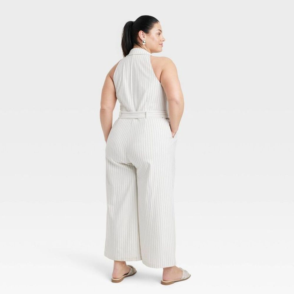 A New Day -  Women's Wide Leg Sleeveless Jumpsuit Ful Cream - Picture 2 of 3